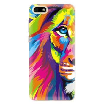 Odolné silikonové pouzdro iSaprio - Rainbow Lion - Huawei Y5 2018