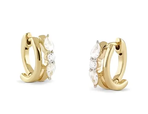 Guess Pozlacené náušnice se zirkony Nuances JSBE04514JWYGT/U