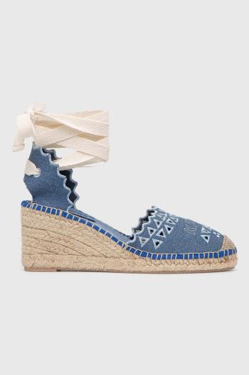 Espadrilky Karl Lagerfeld KAMINI MID dámské, na klínku, KL32206