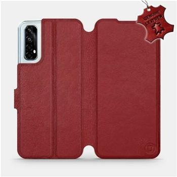 Flipové pouzdro na mobil Realme 7 - Tmavě červené - kožené -   Dark Red Leather (5903516410132)