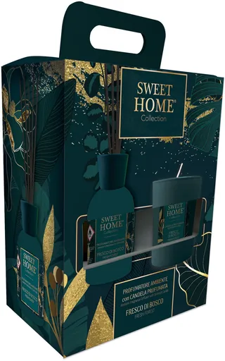 Sweet Home Collection Dárková sada aroma difuzéru se svíčkou Fresh Forest