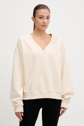 JOYINME sportos pulóver V-Essence bézs, sima, V-Essence