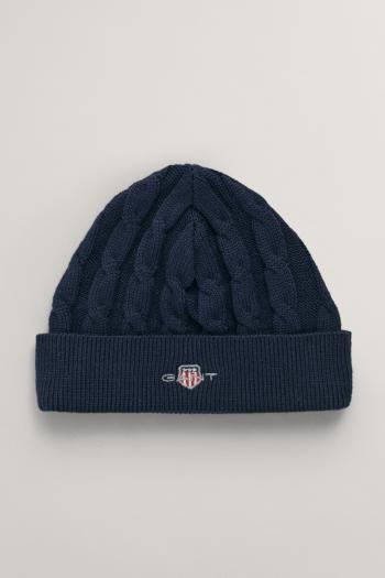 ČEPICE GANT SHIELD COTTON CABLE BEANIE EVENING BLUE