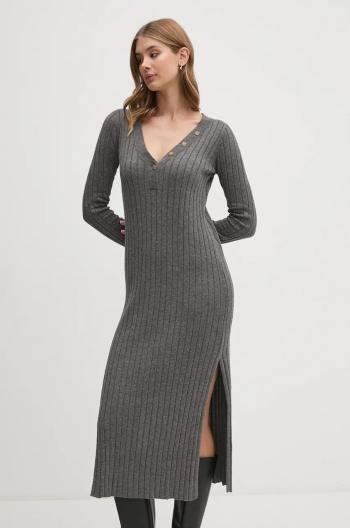 Šaty Pepe Jeans IZABEL DRESS šedá barva, midi, PL953586