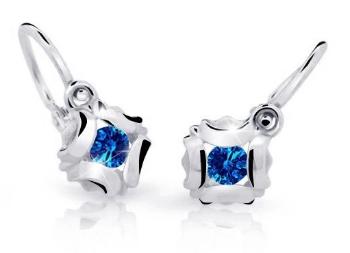 Cutie Jewellery Slušivé dětské náušnice z bílého zlata C2216-10-X-2 modrá