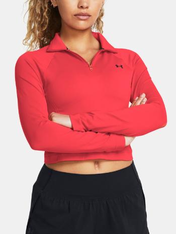 Under Armour Vanish Seamless 1/4 Zip Crop Triko Červená