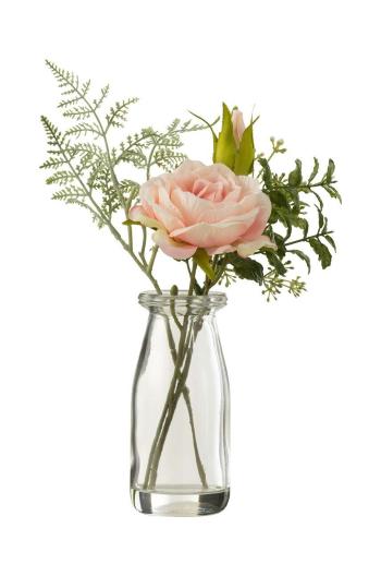 Umelá kytica vo váze J-Line Bouquet Roses In Vase