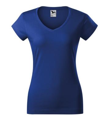 MALFINI Dámské tričko Fit V-neck - Královská modrá | S