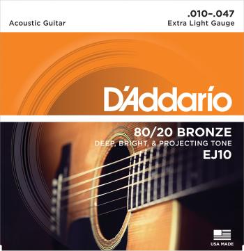 D'Addario EJ10 Struny pro akustickou kytaru