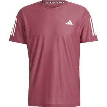 adidas OWN THE RUN TEE Pánské běžecké tričko, vínová, velikost