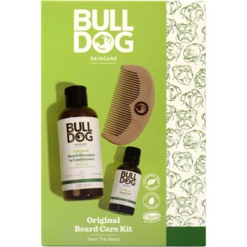 Bulldog Original Beard Care Kit dárková sada pro muže Peach Wood 10,4 cm