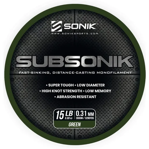 Sonik Vlasec Subsonik Green 3000m - 0,31mm,Sonik Vlasec Subsonik Green 3000m - 0,31mm