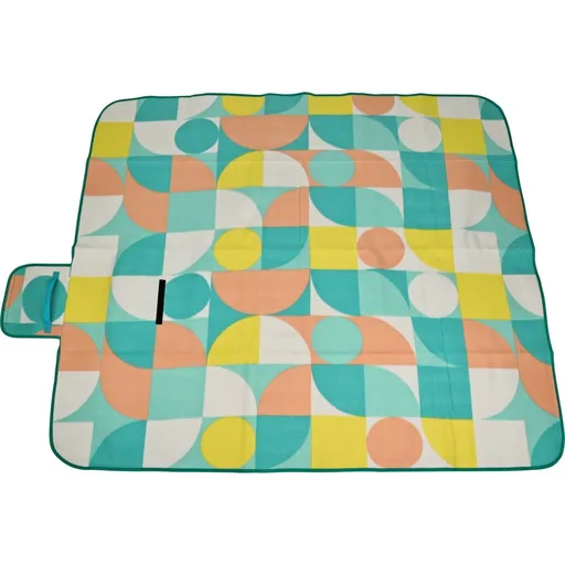 Pikniková deka Retro kostka 130 x 150 cm, modrá