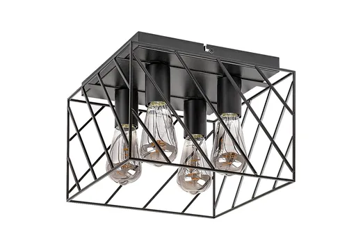 Rabalux Černé stropní svítidlo Boroo pro žárovku 4x E27 71027