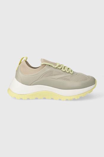 Sneakers boty Calvin Klein RUNNER LACE UP CAGING šedá barva, HW0HW01900