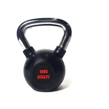 IRONLIFE Kettlebell pogumovaný 10 kg (8594177751589)