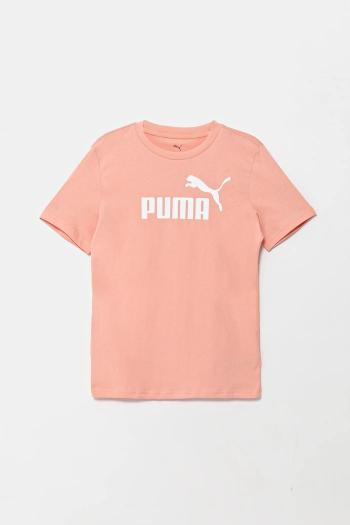 Detské tričko Puma ESS No. 1 Logo Tee oranžová farba, 684892