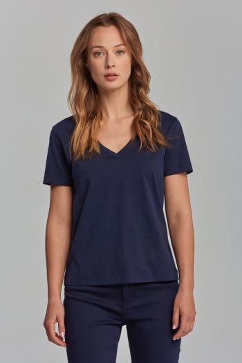 TRIČKO GANT ORIGINAL V-NECK SS T-SHIRT EVENING BLUE