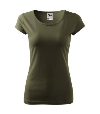 MALFINI Dámské tričko Pure - Military | XL