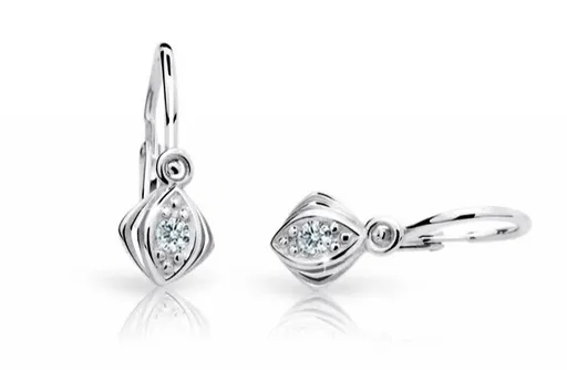 Cutie Jewellery Dětské náušnice z bílého zlata C1897-10-X-2 bílá