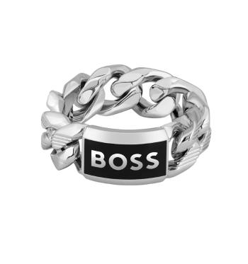 Hugo Boss Pánský ocelový prsten Kassy Emblem 1580681 64 mm