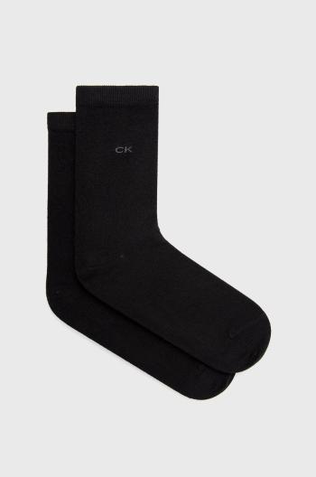 Ponožky Calvin Klein (2-pack) dámské, černá barva, 701218769