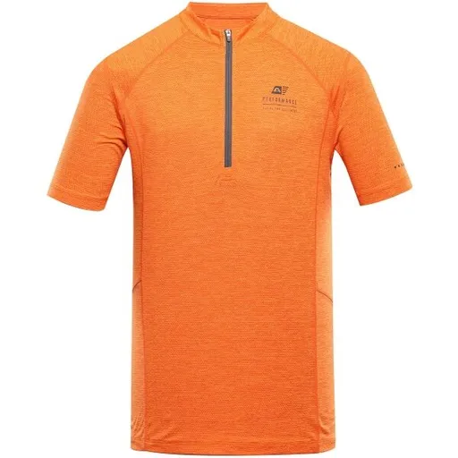 ALPINE PRO GERET Pánské cyklo triko, oranžová, velikost