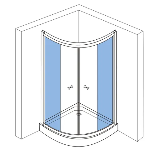 Aqualine Sklo pro BTR803, pevná část NDBTR803-02