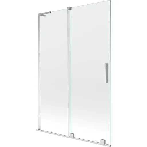MEXEN/S Velar L dvoukřídlá posuvná vanová zástěna 120 x 150, transparent, chrom 896-120-003-01-01