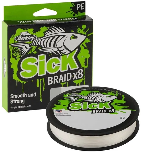 Berkley splétaná šňůra sick braid white 150 m - 0,33 mm 38,1 kg