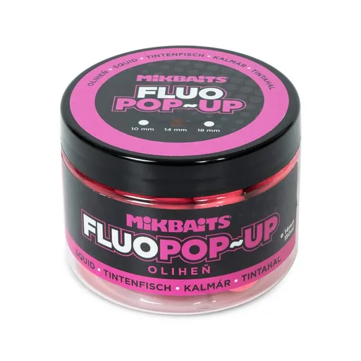 Mikbaits Plovoucí fluo boilie 14mm 150ml - Oliheň,Mikbaits Plovoucí fluo boilie 14mm 150ml - Oliheň