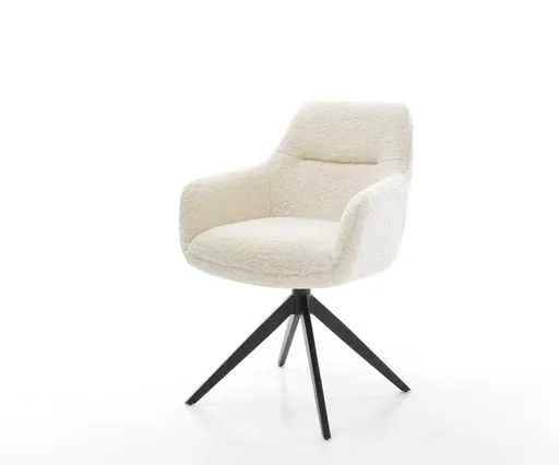 Jídelní židle Pejo-Flex plyšový manšestr béžová křížová podnož