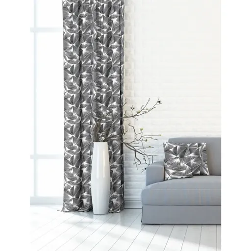 Závěs dekorační nebo látka, New York Třpyt, černobílý, 150 cm 150 cm