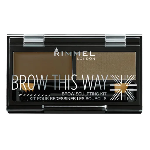 Rimmel Paletka pro dokonalé obočí Brow This Way (Powder Kit) 2,4 g 002 Medium Brown