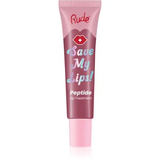 Rude Cosmetics Save My Lips vyživující a hydratační balzám na rty s peptidy odstín Lychee 15 ml