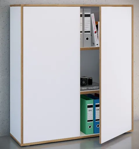 VCM 3dílná kancelářská skříň „Salia“ B100, bílá