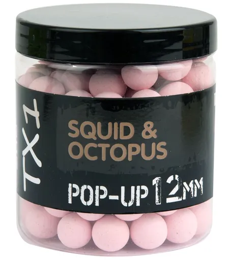Shimano plovoucí boilie tx1 pop up squid & octopus washed out pink - 12 mm 50 g