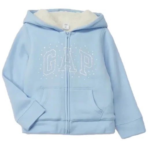 GAP V-COZY LOGO Dívčí mikina, světle modrá, velikost 3Y