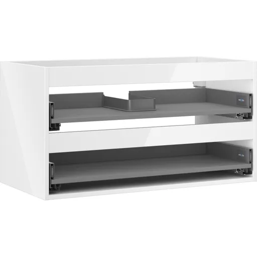 MEXEN Box-A skříňka pro umyvadlo 90, 2 zásuvky, bílá lesk 91AX0-0900-470-2-00