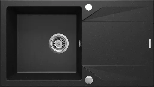 DEANTE Evora grafit metalic Granitový dřez s odkapávačem ZQJ_G113