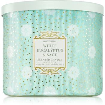 Bath & Body Works White Eucalyptus & Sage vonná svíčka 411 g