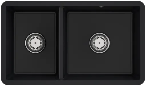 Keramický dřez Villeroy & Boch podstavný Subway 80 U, 338801R7, Pure Black 338801R7