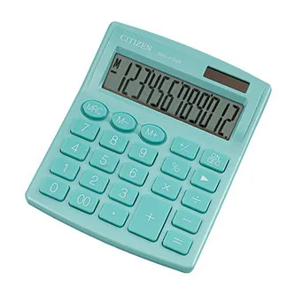 Citizen kalkulačka SDC812NRGNE, tyrkysová, stolní, dvanáctimístná, duální napájení, DOPRODEJ