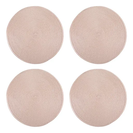 Prostírání kulaté béžové, sada 4 ks