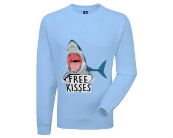 Pánská mikina bez kapuce shark free kisses