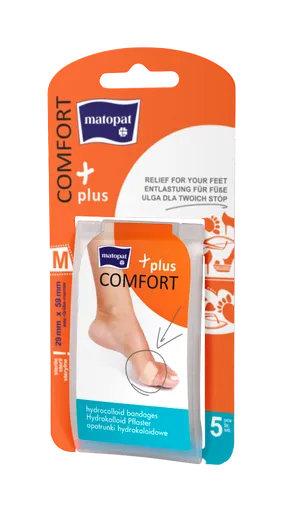 Matopat Comfort Plus hydrokoloidní náplasti M 29 x 59 mm 5 ks