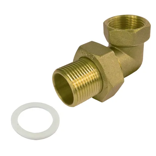 Klum, Šroubení radiátorové rohové, s plochým těsněním 6/4“, CR85