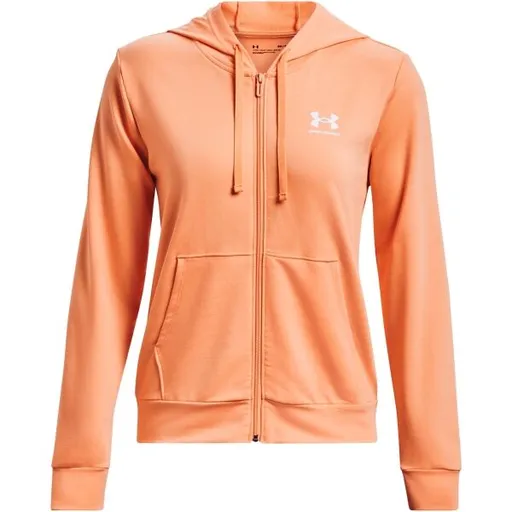 Under Armour RIVAL TERRY Dámská mikina, oranžová, velikost