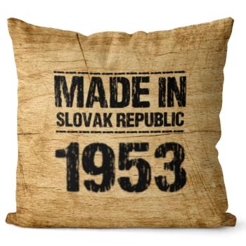 Vankúš Made In + rok (Veľkosť: 40 x 40 cm, rok: 1953)