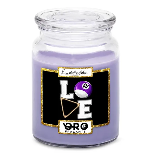 Svíčka Love Billiard (Vůně svíčky: Levandule)